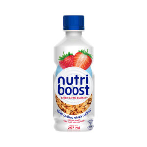 Nước uống sữa trái cây Nutriboost dâu yến mạch 297ml [ Chai ]