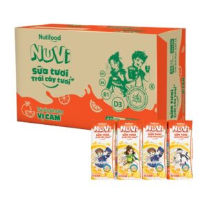 Sữa tươi trái cây Nuvi cam 4x180ml [ Thùng 48 hộp ]