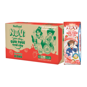 sữa tươi Nuvi trái cây dâu (Thùng 48 hộp)