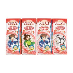 sữa tươi Nuvi trái cây dâu (Lốc 4 hộp)